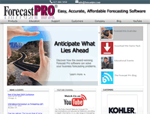 Tablet Screenshot of forecastpro.com